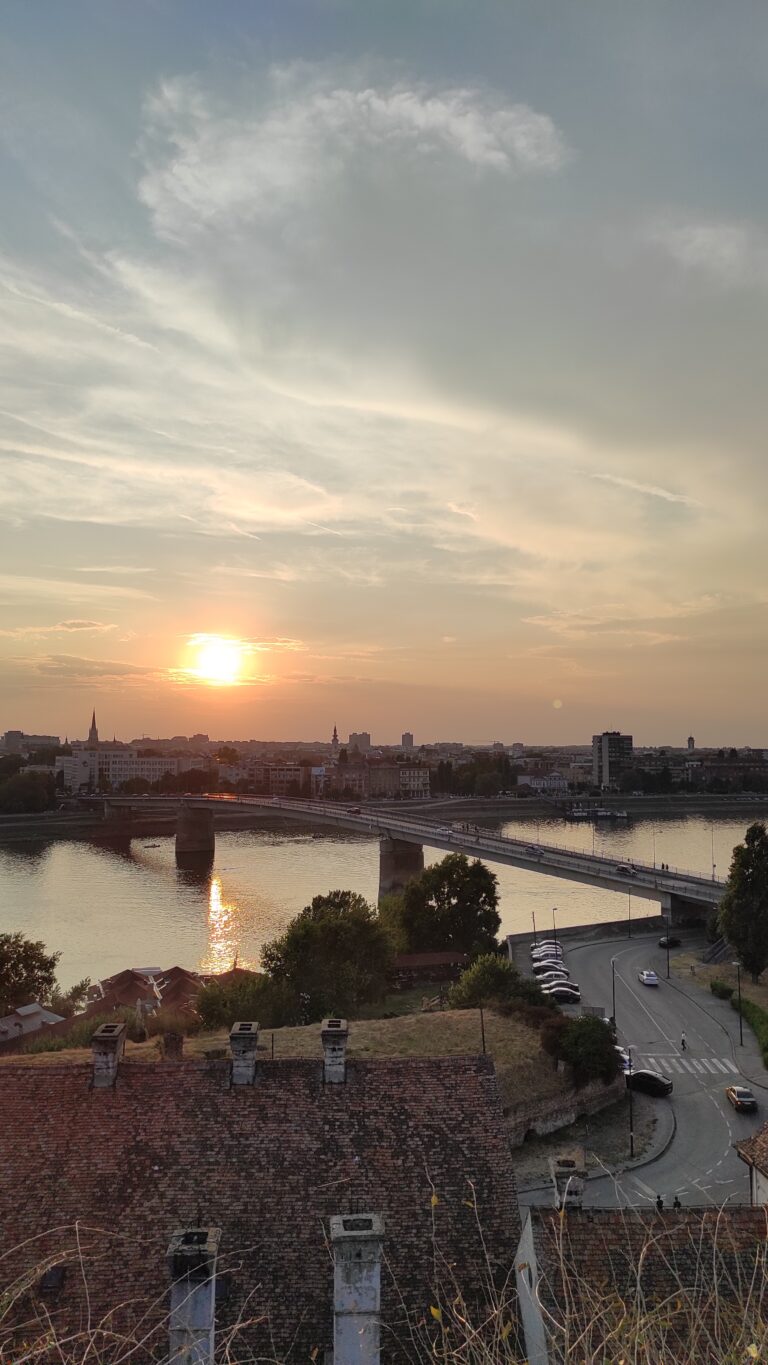 Sunset over the Danube in Novi Sad